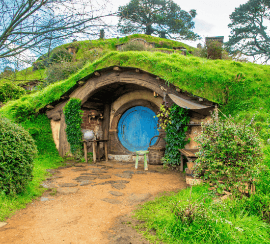 detall d'una casa ubicada a nova zelanda on vàren grabar la película el senyor dels anyells