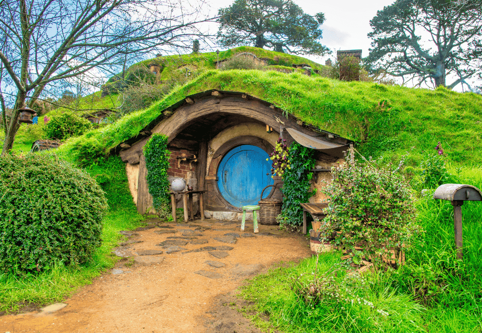 detall d'una casa ubicada a nova zelanda on vàren grabar la película el senyor dels anyells