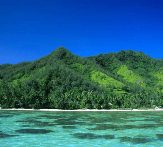 detall de la illa de moorea vista des del mar