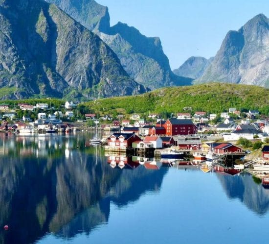 detall d'un poble maritim noruec