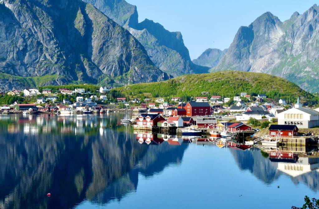 detall d'un poble maritim noruec