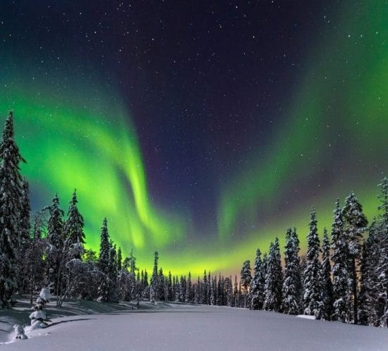 detall d'una aurora boreal al mes de setembre
