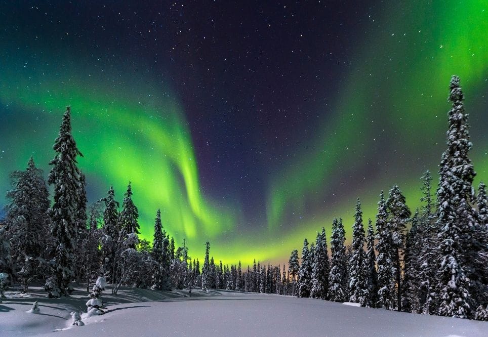 detall d'una aurora boreal al mes de setembre