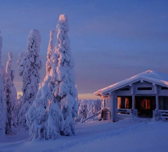 detall d'una cabana típica a Salla, Lapònia