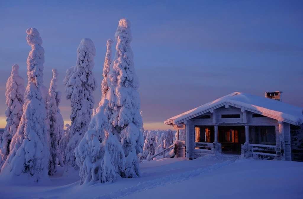 detall d'una cabana típica a Salla, Lapònia